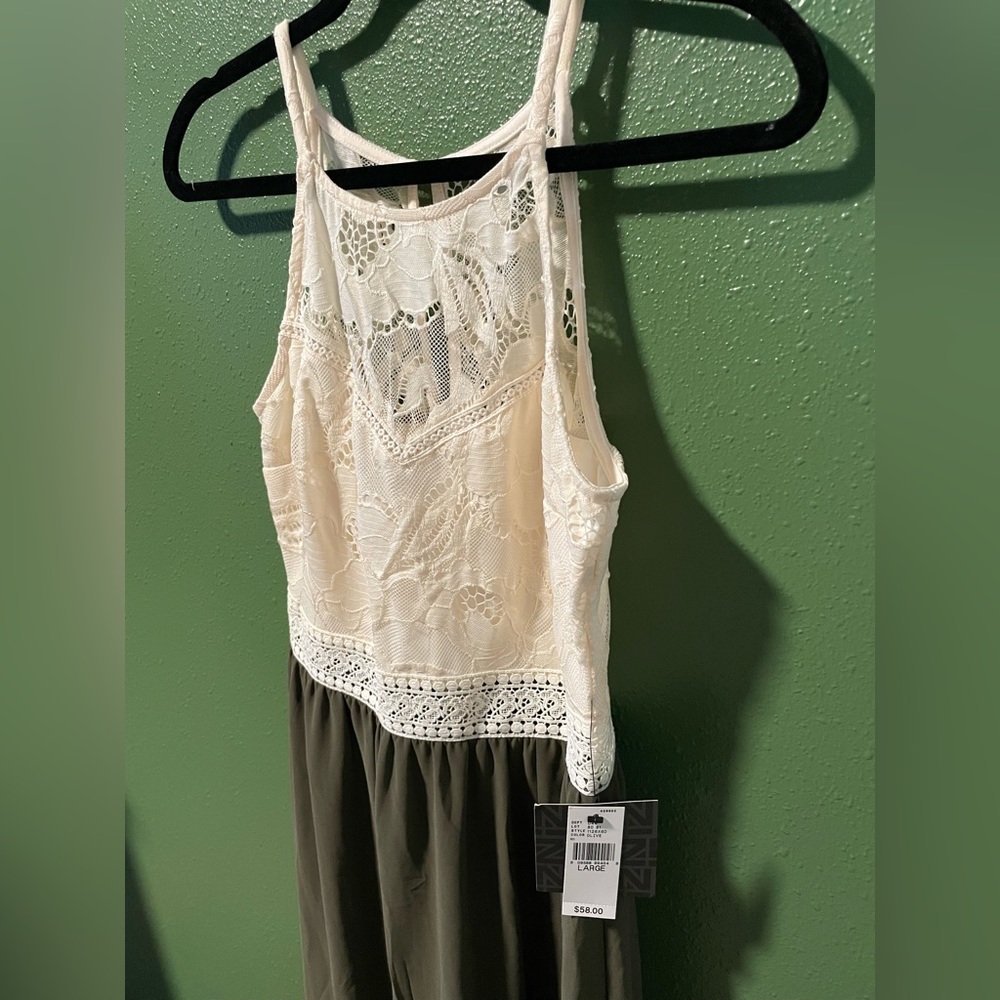 Olive Green Maxi Dress NWT